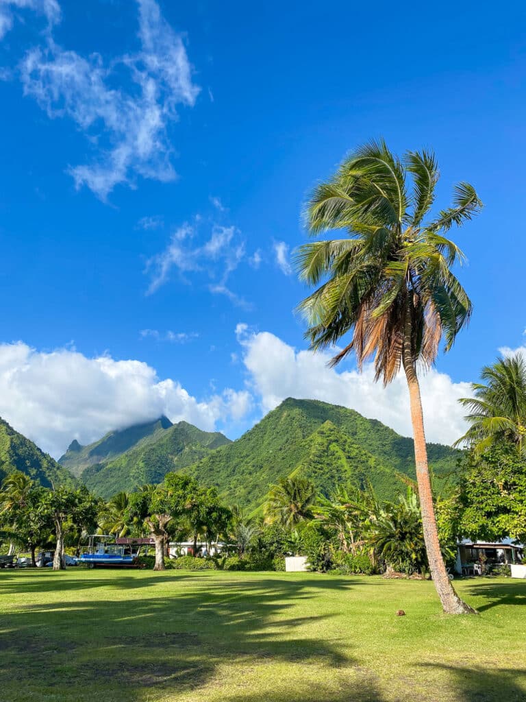 Montagnes verdoyantes de Tahiti.