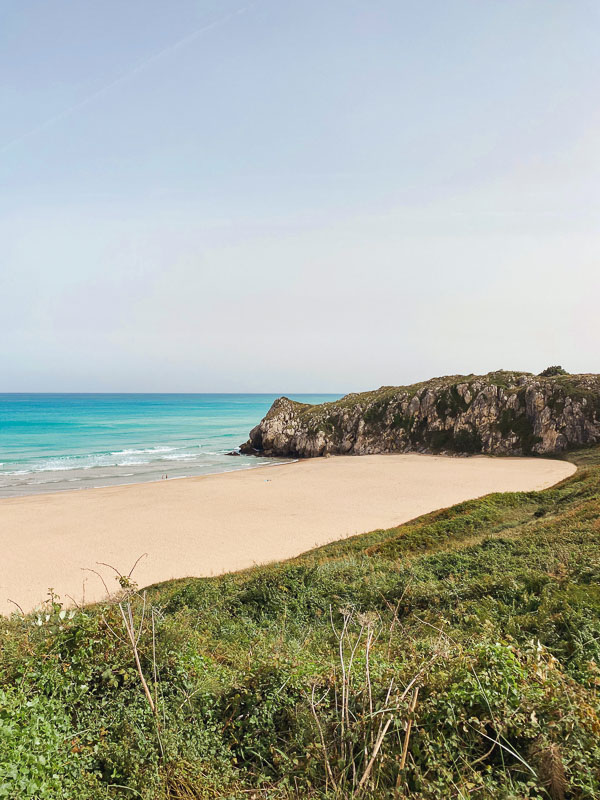 View of Playa de Usgo in Spain.